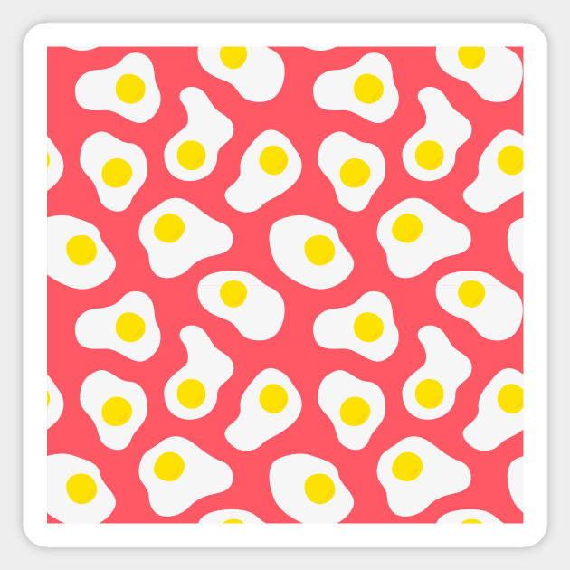 Fried Eggs Pattern Sticker by Radradrad